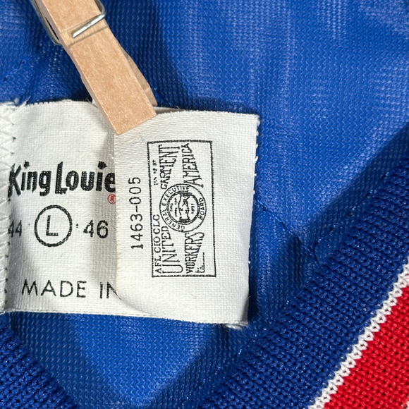 Vintage Teamsters Jacket Adult LARGE Blue King Louie Satin Bomber Union Made 80s - Picture 5 of 10